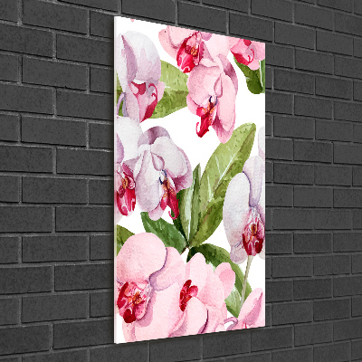 Quadro vetro acrilico verticale Orchidea