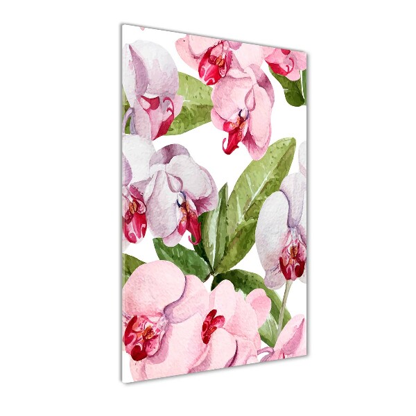 Quadro vetro acrilico verticale Orchidea