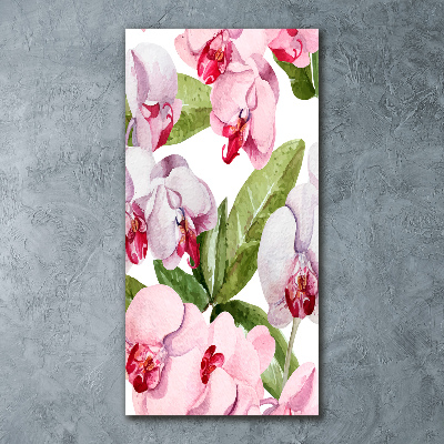 Quadro vetro acrilico verticale Orchidea