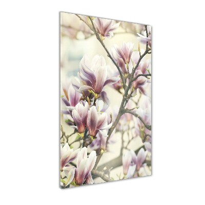 Quadro in vetro acrilico verticale Magnolia