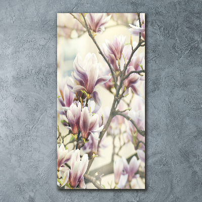 Quadro in vetro acrilico verticale Magnolia