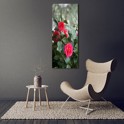 Quadro acrilico verticale Camelia