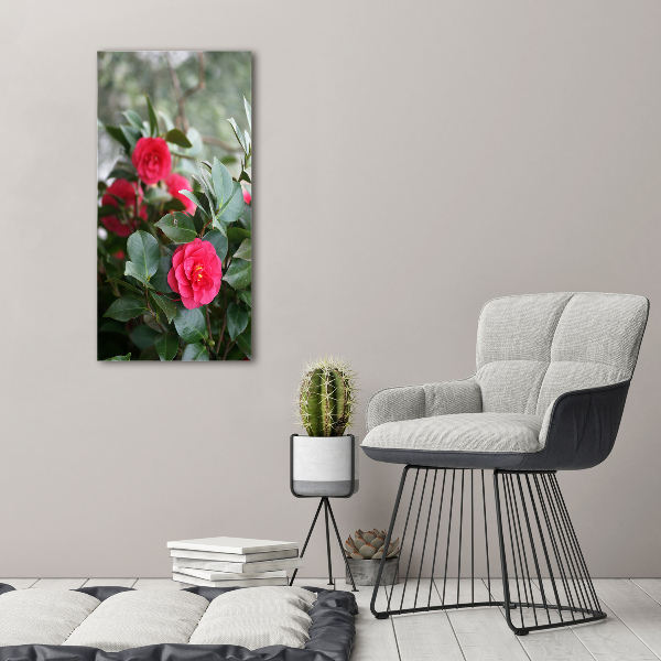Quadro acrilico verticale Camelia