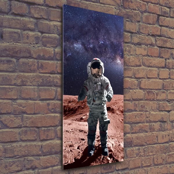 Quadro in vetro acrilico verticale Astronauta