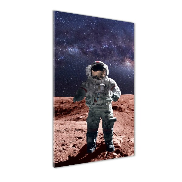 Quadro in vetro acrilico verticale Astronauta