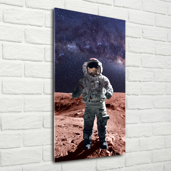 Quadro in vetro acrilico verticale Astronauta