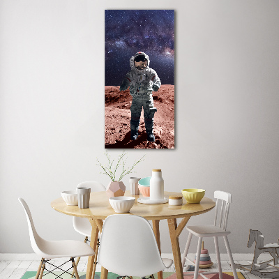 Quadro in vetro acrilico verticale Astronauta
