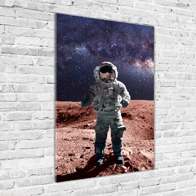 Quadro in vetro acrilico verticale Astronauta
