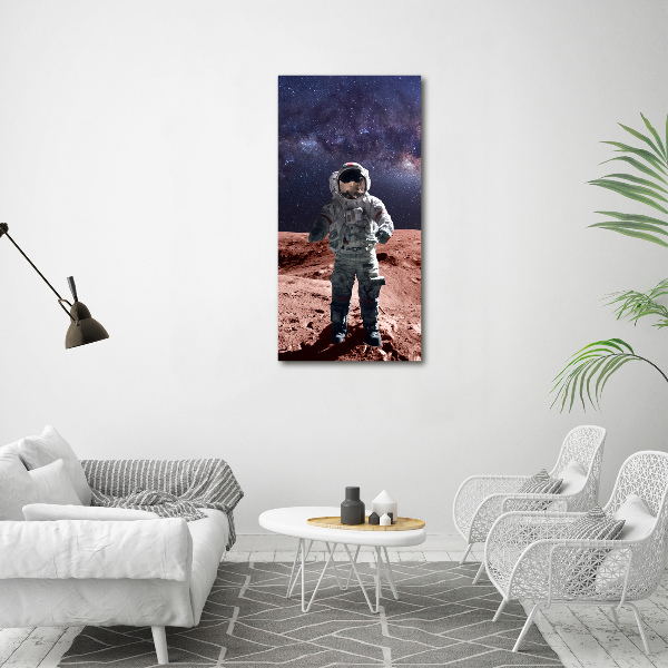 Quadro in vetro acrilico verticale Astronauta