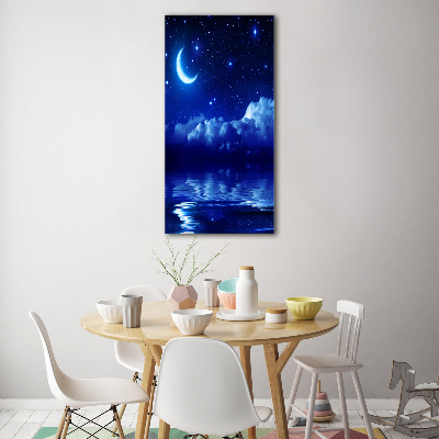 Quadro stampa su vetro acrilico verticale Il cielo di notte