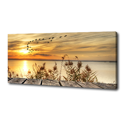 Quadro su tela Molo sul lago