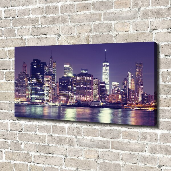 Quadro su tela New York di notte