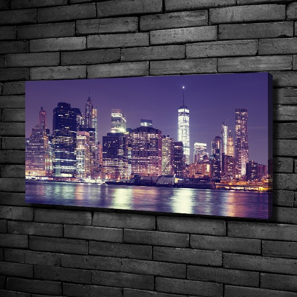 Quadro su tela New York di notte