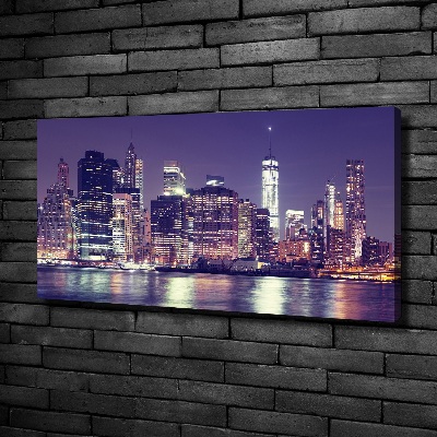 Quadro su tela New York di notte
