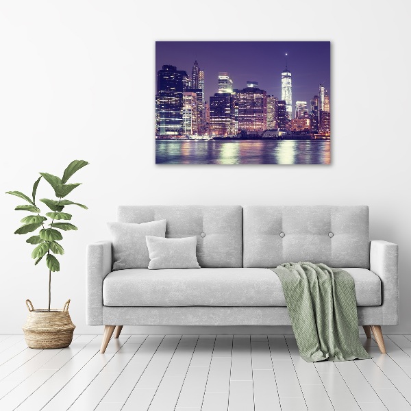 Quadro su tela New York di notte