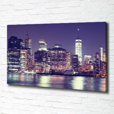 Quadro su tela New York di notte