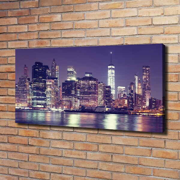Quadro su tela New York di notte