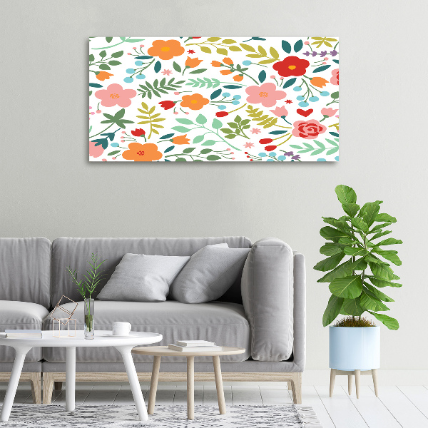 Foto quadro su tela Illustrazione di fiori