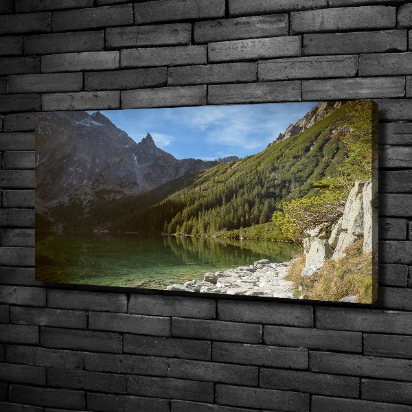 Quadro stampa su tela L'occhio del mare dei Monti Tatra