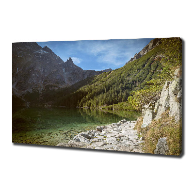 Quadro stampa su tela L'occhio del mare dei Monti Tatra