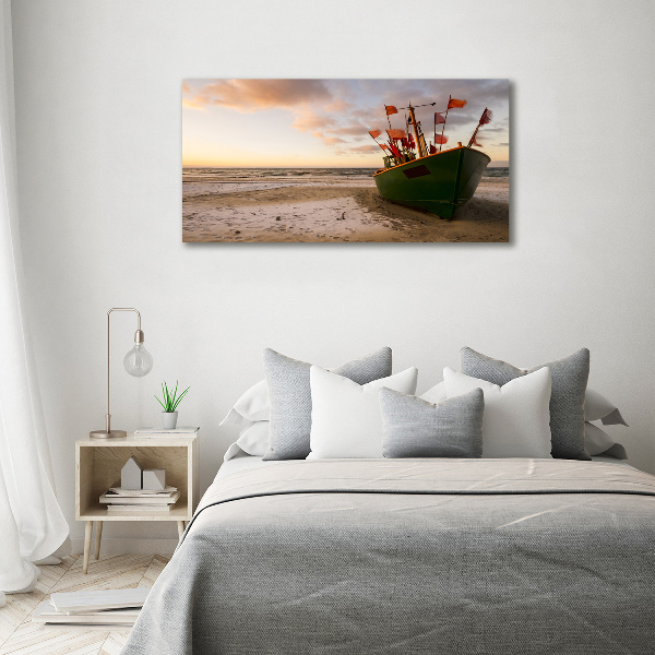 Foto quadro su tela Barca da pesca spiaggia