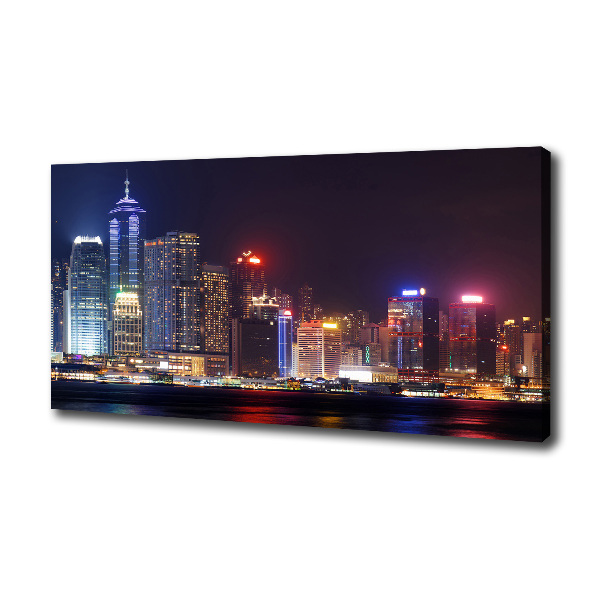 Quadro su tela Hong Kong di notte