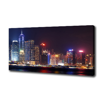 Quadro su tela Hong Kong di notte