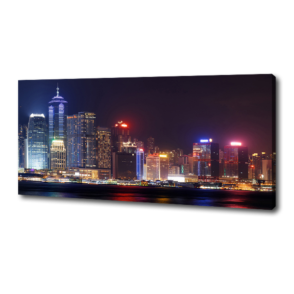 Quadro su tela Hong Kong di notte