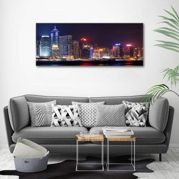 Quadro su tela Hong Kong di notte