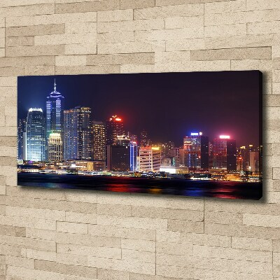 Quadro su tela Hong Kong di notte