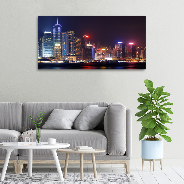 Quadro su tela Hong Kong di notte