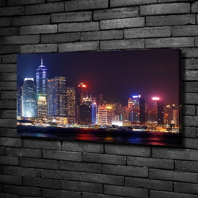Quadro su tela Hong Kong di notte