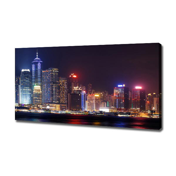 Quadro su tela Hong Kong di notte