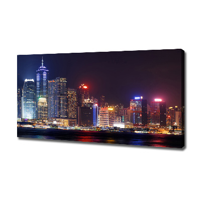 Quadro su tela Hong Kong di notte