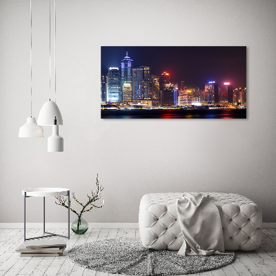 Quadro su tela Hong Kong di notte