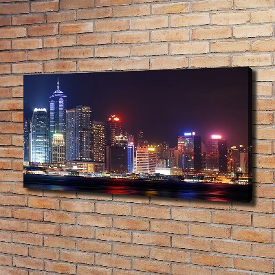 Quadro su tela Hong Kong di notte