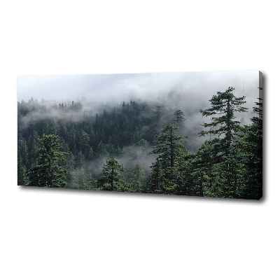Quadro su tela Nebbia forestale