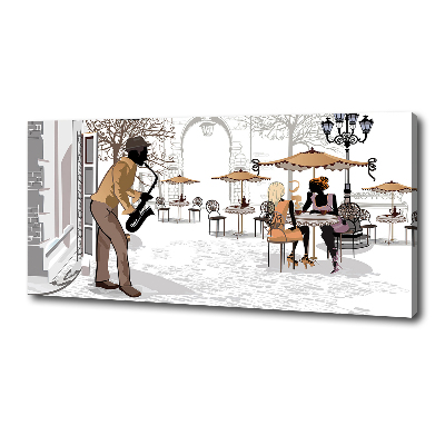 Quadro su tela Musicista di strada