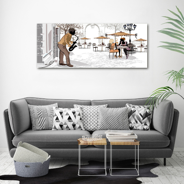 Quadro su tela Musicista di strada