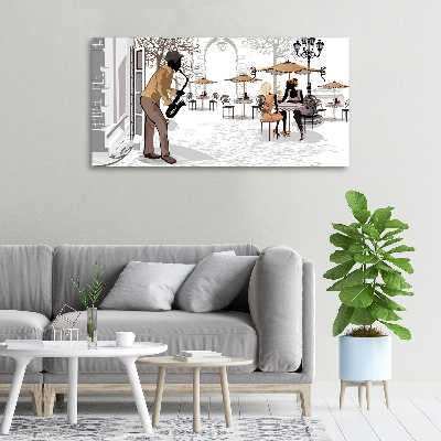 Quadro su tela Musicista di strada