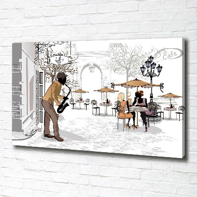 Quadro su tela Musicista di strada