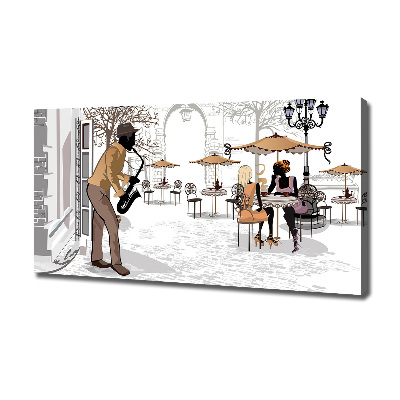 Quadro su tela Musicista di strada