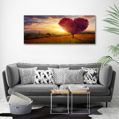 Foto quadro su tela Cuore di campo dell'albero