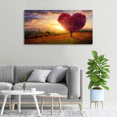 Foto quadro su tela Cuore di campo dell'albero