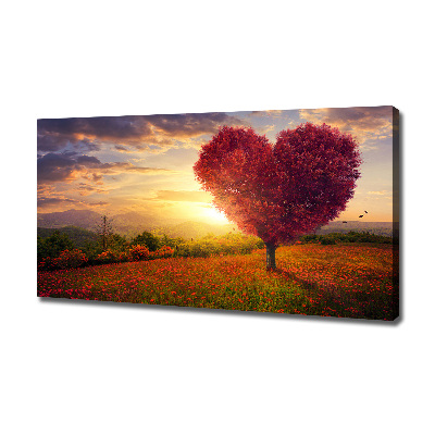 Foto quadro su tela Cuore di campo dell'albero