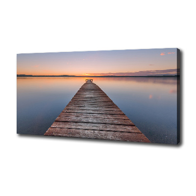 Foto quadro su tela Molo in legno