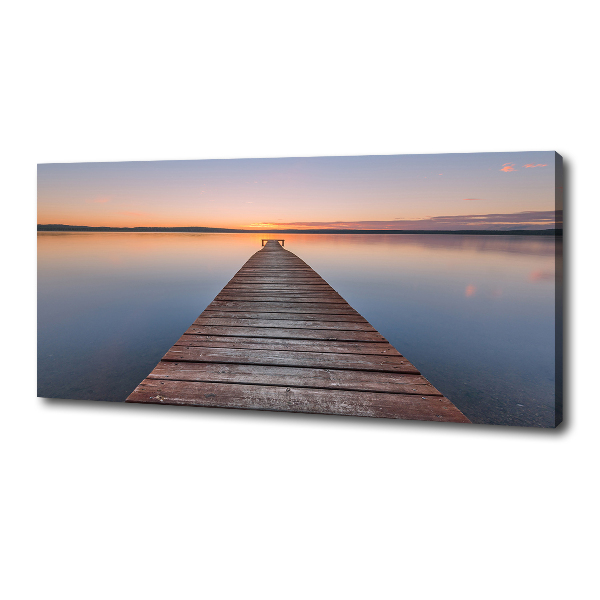 Foto quadro su tela Molo in legno