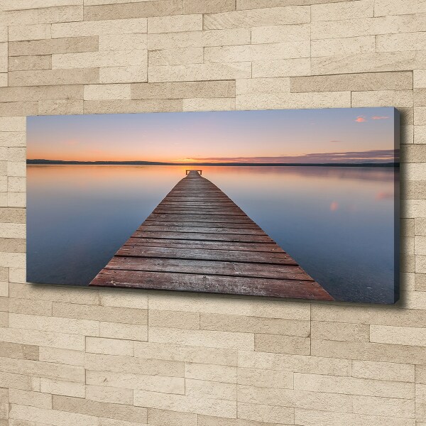 Foto quadro su tela Molo in legno