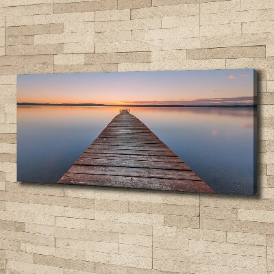 Foto quadro su tela Molo in legno