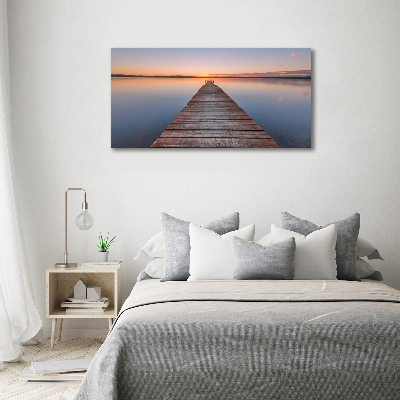 Foto quadro su tela Molo in legno